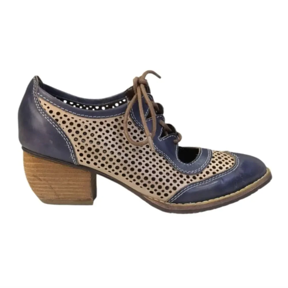 L'Artiste Spring Step Gabriel Heeled Oxfords EUC  $139  Size 35 US 5   S3598